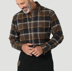 Мужская фланелевая рубашка Wrangler Riggs Workwear Heavy Weight Flannel Hickory Shirt