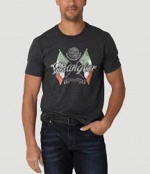 Футболка Wrangler Mexican Flag Caviar Heather T-Shirt