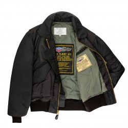 Лётная куртка Cockpit USA CWU-55P Cold Weather Pilots Jacket - чёрная