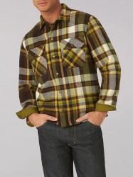 Рубашка Lee 101 Plaid Wool Overshirt - Delicioso Green