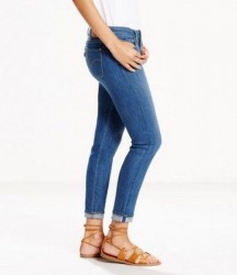 711 Selvedge Denim Cropped Skinny Jeans - Blues