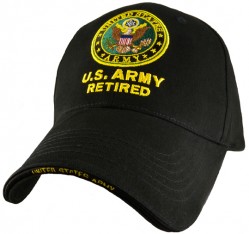 Бейсболка US Army Logo Retired Cap - Black