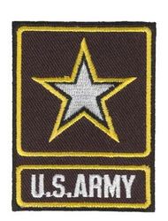 НАШИВКА US ARMY WITH STAR AND OUTLINE