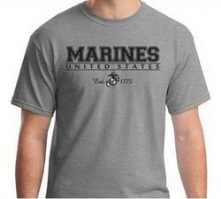 Футболка United States Marines With Logo & Date Tee