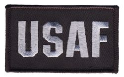 Нашивка ВВС США USAF  BLACK 2 PIECE PATCH 2x3"